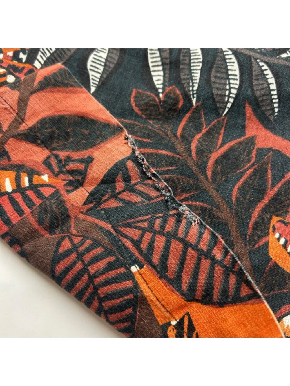 Cynthia Rowley Dark Palm Print Linen Lounge Pant L - Picture 8 of 8